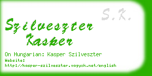 szilveszter kasper business card